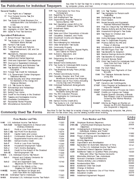 Tax Publications for Individuals